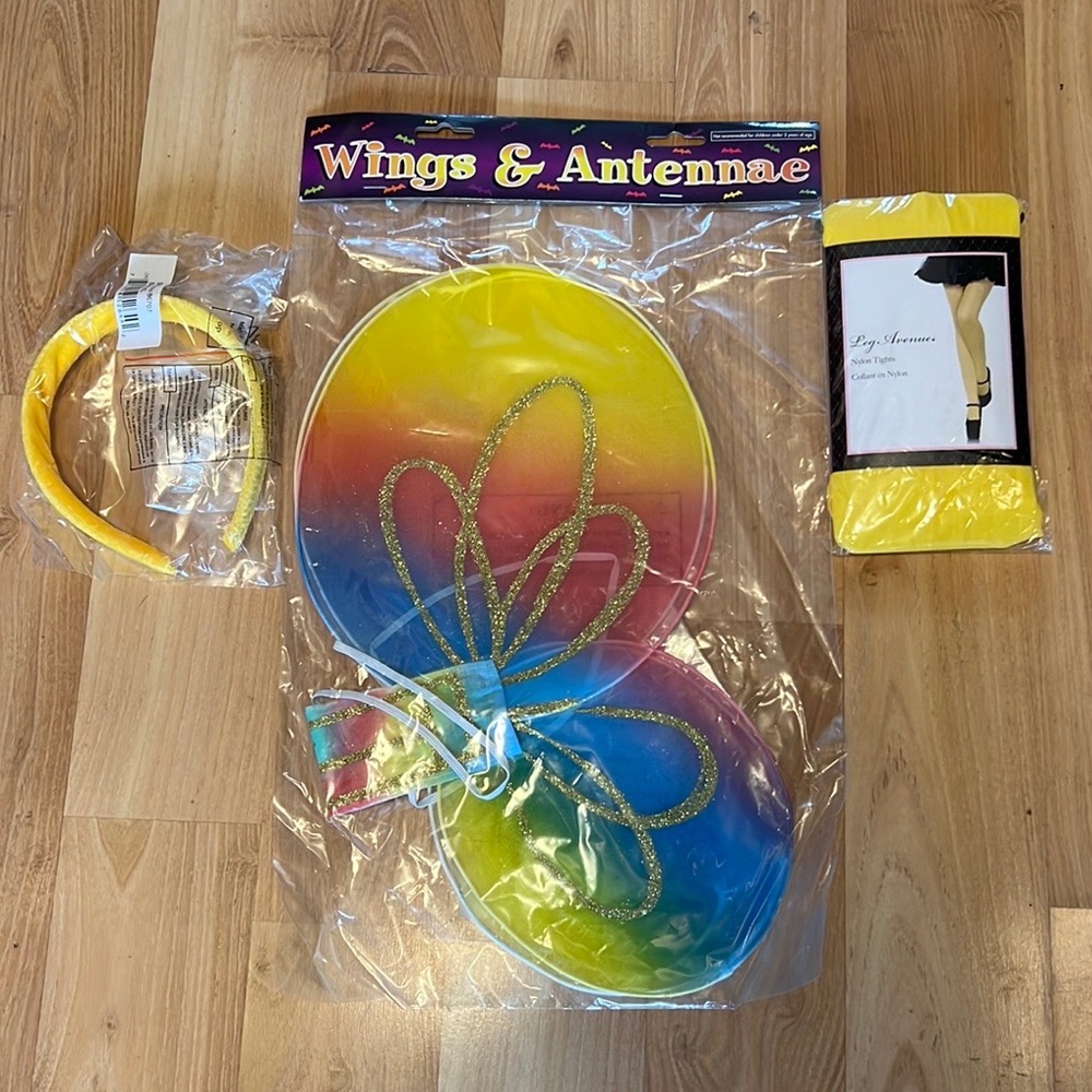 Butterfly, Fairy, Angel wing and headband and tights Costume Set